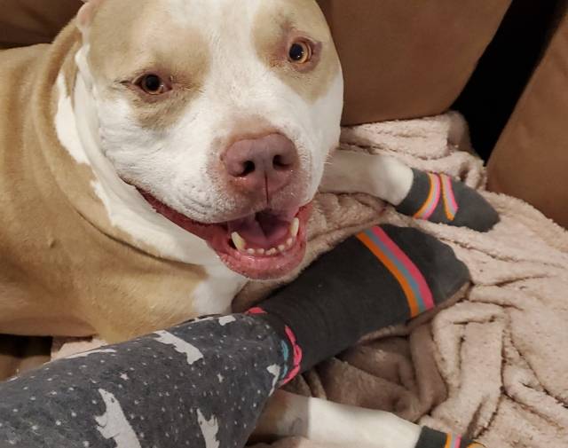 Phoebe and mom.have matching socks!