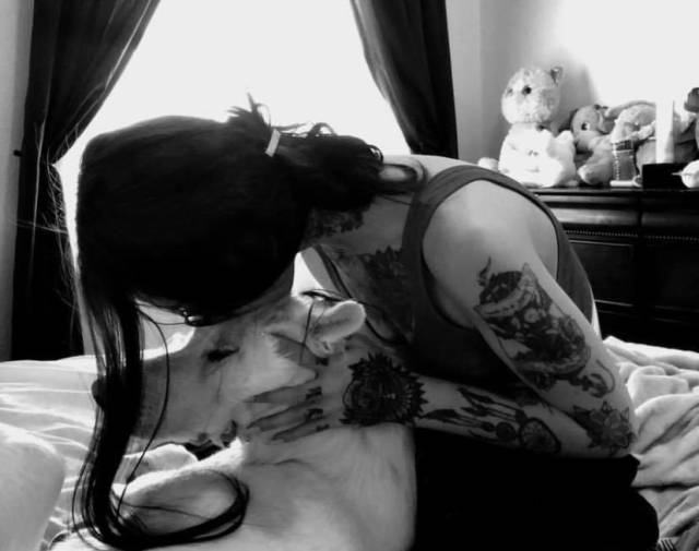 He loved kisses.